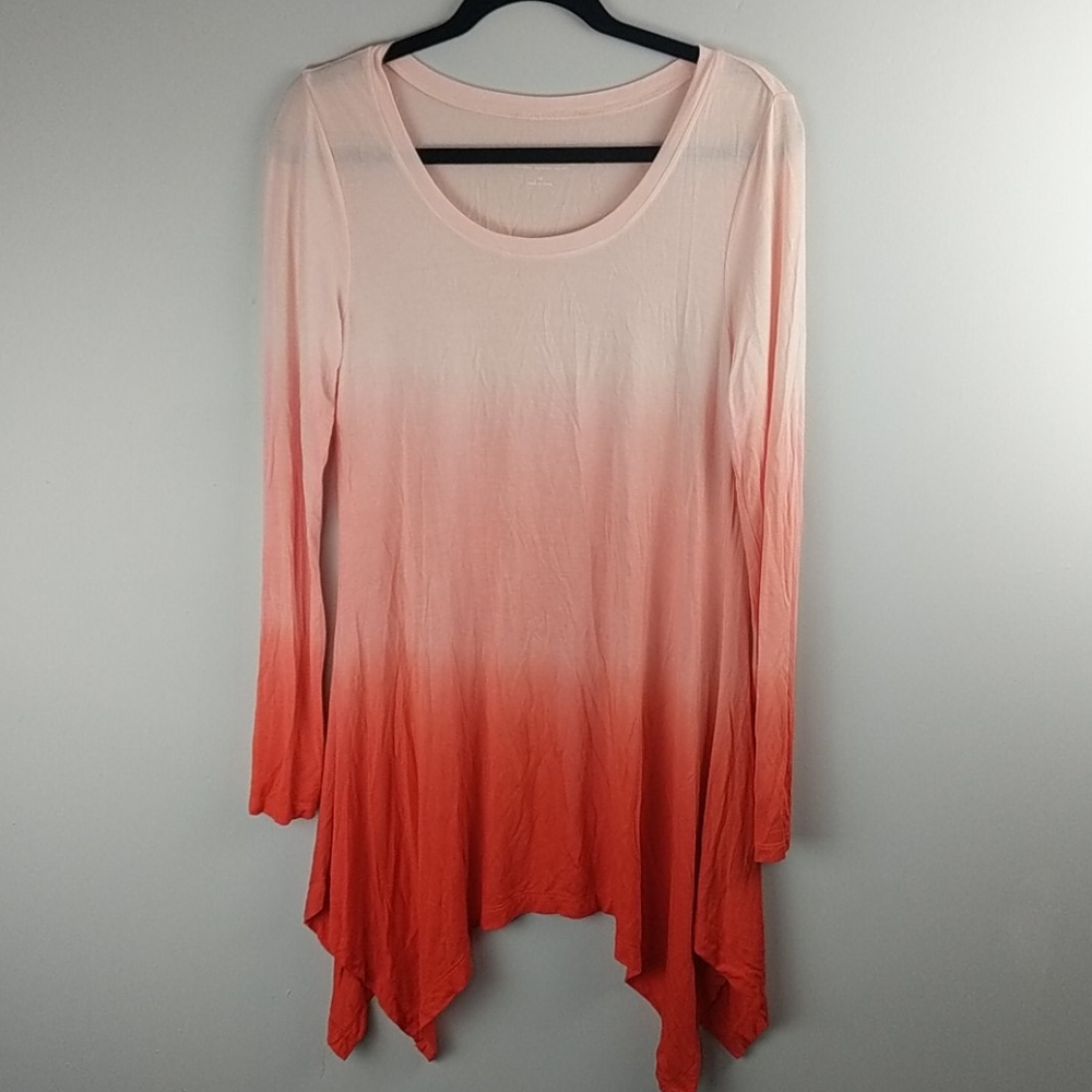 Soft surroundings size M orange tie dye blouse